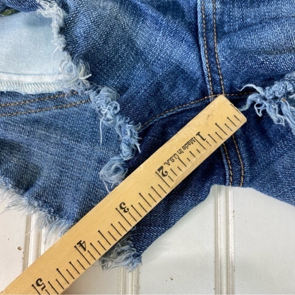 American Eagle Shorts Women's‎ 2 Jean Denim Embroidered Flowers - Picture 14 of 15